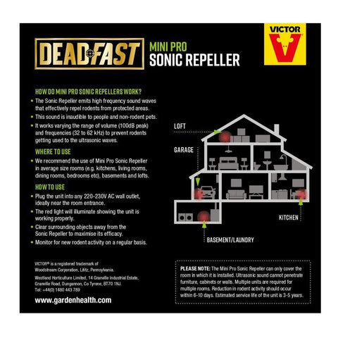 Deadfast Rodent Control Deadfast Mini-Pro Sonic Repellers