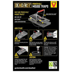 Deadfast Mouse Traps Twin (Mouse) Deadfast Power Kill Traps for Mice