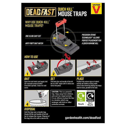 Deadfast Mouse Traps Deadfast Quick-Kill Mouse Traps Twin Pack