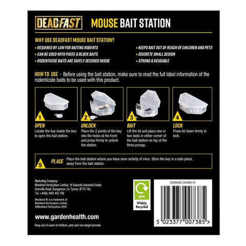 Deadfast Rodent Control Deadfast Ready To Use Mouse Killer Bait Station - Twin Pack