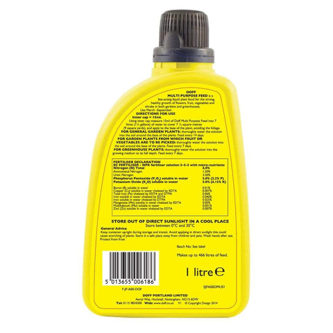 Doff Garden Plant Feeds Doff Multi Purpose Plant Food 1L +20% Extra