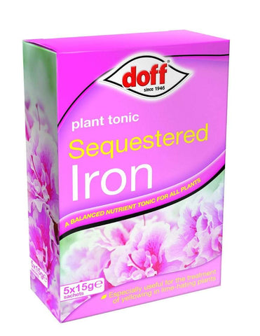 Doff Garden Plant Feeds Doff Plant Tonic Sequestered Iron 5 x 15g Packets