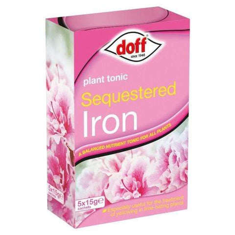Doff Garden Plant Feeds Doff Plant Tonic Sequestered Iron 5 x 15g Sachets