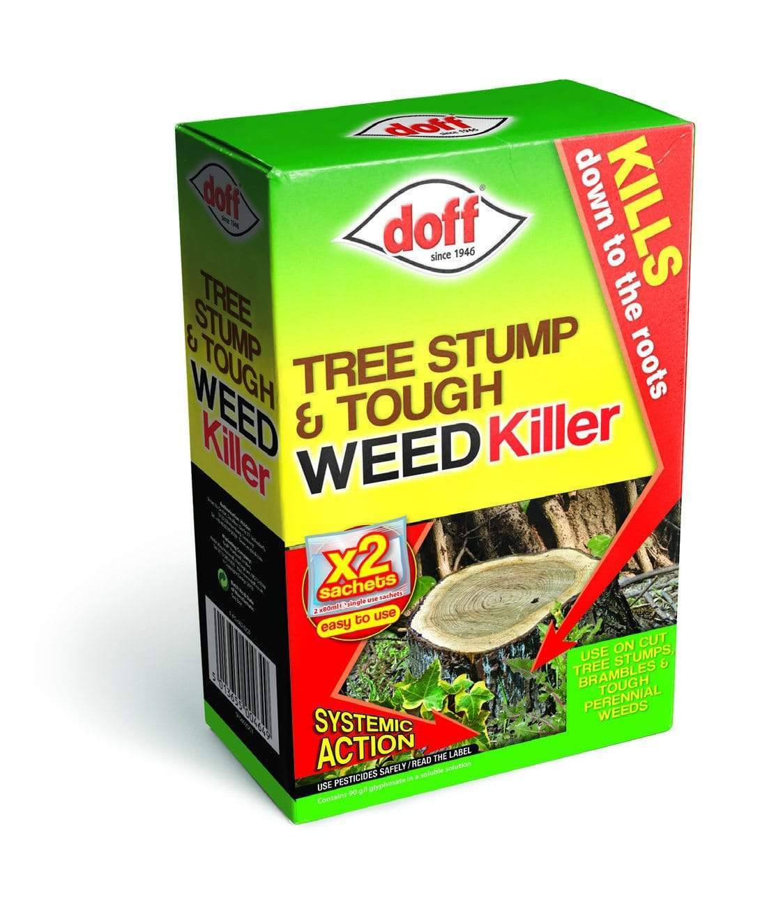 Doff Weed Control Doff Tree Stump & Tough Weedkiller 2 x 80ml Sachets