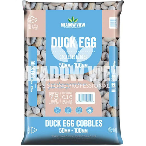 Meadow View Landscaping Duck Egg Cobbles c.50-100mm