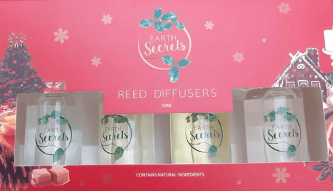 Ashleigh and Burwood Christmas Home Fragrance Gifts Earth Secrets Christmas Reed Diffuser Gift Set
