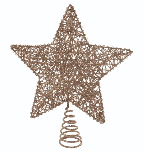 Festive Christmas Tree Topper Festive Christmas Gold Star Tree Topper