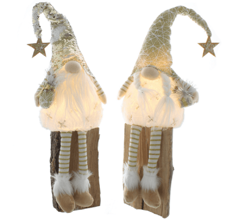 Festive Christmas Lit Decor Festive Christmas Lit Dangle Leg Gold Star Gonk 71cm
