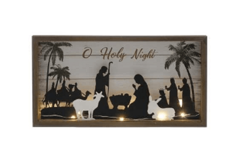 Festive Christmas Lit Decor Festive Christmas Lit Nativity Scene