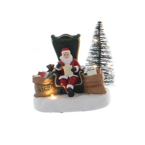 Festive Christmas Lit Decor Left design (Santa reading list) Festive Christmas Lit Village Scene Assorted