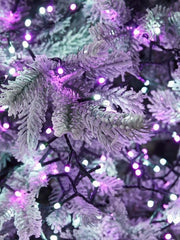 Festive String Lights Festive Pink & white Glow Worm Lights 200L B/O