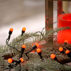 Festive Christmas Lights Festive Red Berry Timer String Lights 100L B/O