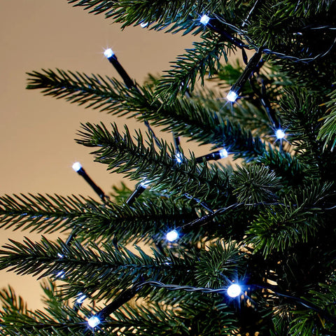 Festive Christmas Lights Festive White Timer String Lights 50L B/O