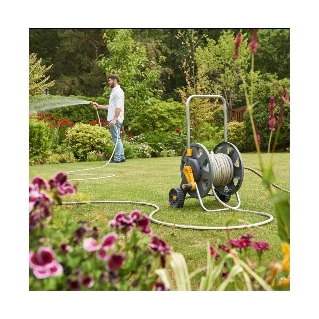 Freestanding Wheeled Hose Cart with 25m Hose Trowell Garden Centre