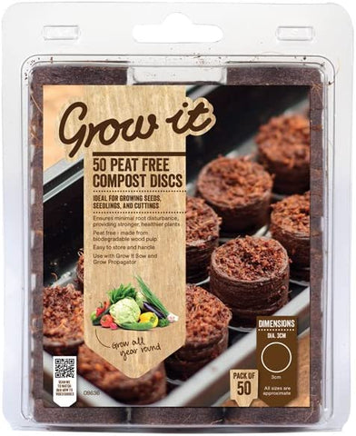 Gardman Growing Disc Gardman Grow it Peat Free Growing Discs 50 pack