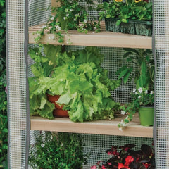 Gardman Replacement Cover Gardman Grow It Premium 4 Tier Wooden Growhouse Cover White PE