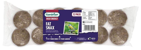Gardman Suet Fat Balls Gardman No Nets Fat Snax 12 Pack