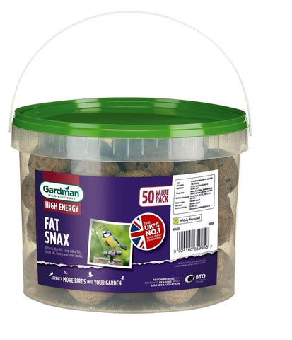 Gardman Suet Fat Balls Gardman No Nets Fat Snax 50 Tub