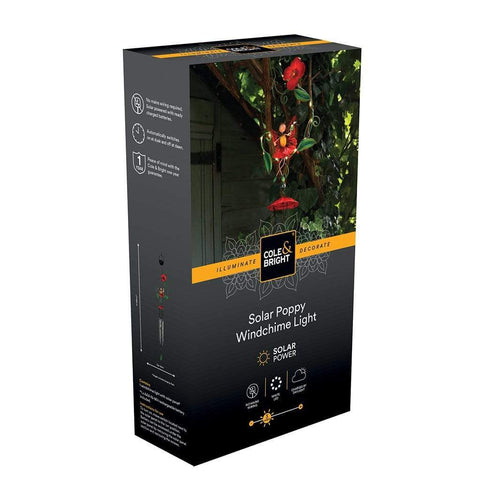 Gardman Wind Chimes Gardman Solar Poppy Wind Chime