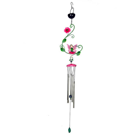 Gardman Wind Chimes Gardman Solar Rose Wind Chime with LED Light