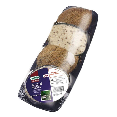 Gardman Suet Coconut Shells Gardman Suet Filled Co-Co Feeder 4 pack