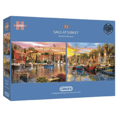 Gibsons Jigsaw Gibsons Sails at Sunset Jigsaw Pair 500Pc