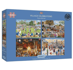 Gibsons Jigsaw Gibsons Village Celebrations Set of 4 Jigsaws 500Pc