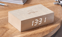 Gingko Technology Gifts Gingko Flip Click Clock White Maple