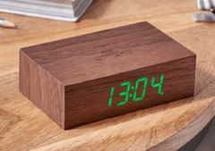 Gingko Technology Gifts Gingko Flip Clip Clock Walnut
