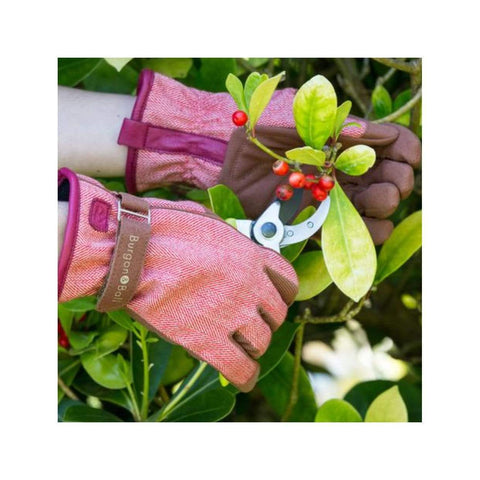 Burgon & Ball Gardening Gloves Gloves Gardening Burgon & Ball The Love Tweed Red