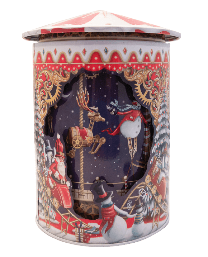 Brambles Biscuits Gift tins Grandma Wild's Cookies Rotating Musical Christmas Showtime Tin