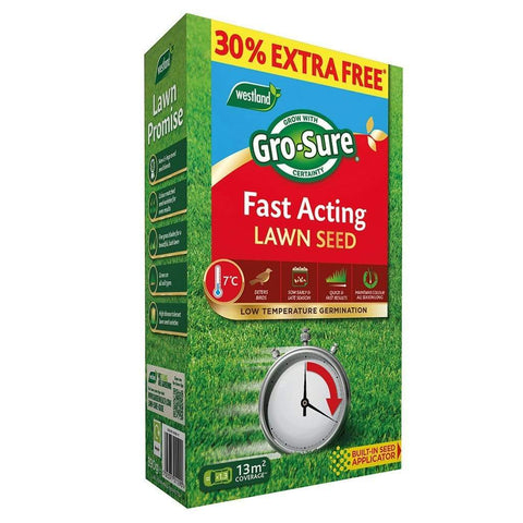 Westland Horticulture Lawn Care Products Gro-Sure Fast Acting Lawn Seed 10m2 + 50% Free