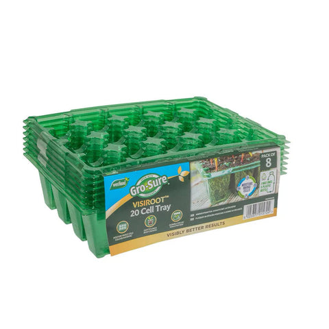 Westland Horticulture Seed Cells Gro-Sure Visiroot 20 Cell Tray 8 pack