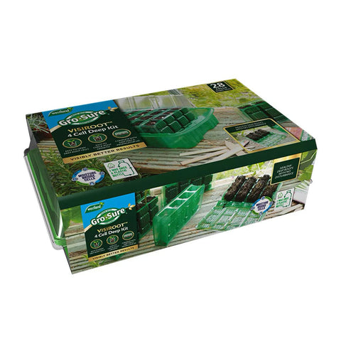 Westland Horticulture Deep Root Cells Gro-Sure Visiroot 4 Cell Deep Kit