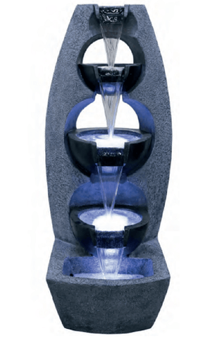 Aqua Creations Water Feature Hamac Solar Chester Stacked Bowls Water Feature