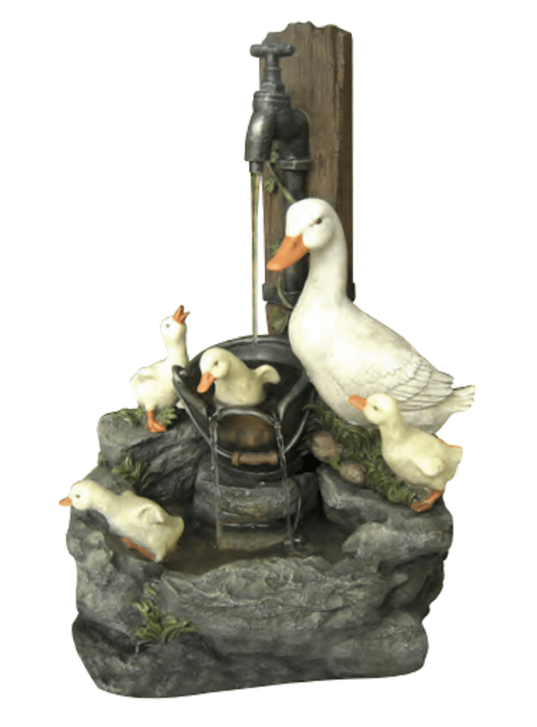 Solar Creations Water Feature Hamac Solar Duck Family at Tap Water Feature