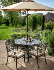 Hartman Garden Furniture Set Hartman Amalfi 4 Seat Round Set In Bronze