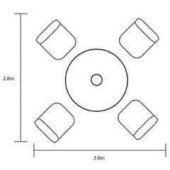 Hartman Garden Furniture Set Hartman Amalfi 4 Seat Round Set In Bronze