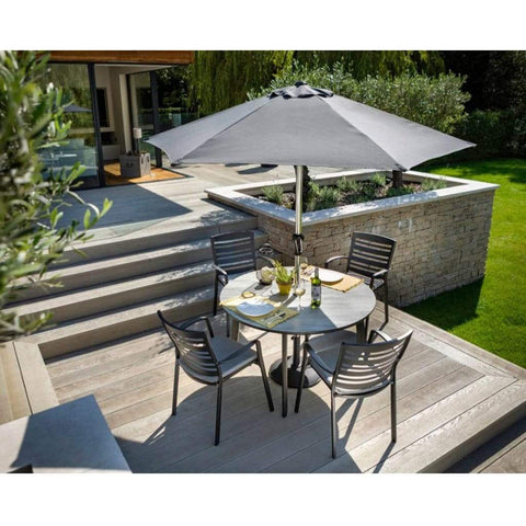 Hartman Garden Furniture Set Hartman Aurora 4 Seat Round Set In Carbon
