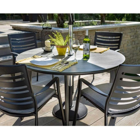 Hartman Garden Furniture Set Hartman Aurora 4 Seat Round Set In Carbon