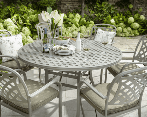 Trowell Garden Centre Hartman Berkeley 6 Seater Round Garden Furniture Set Maize