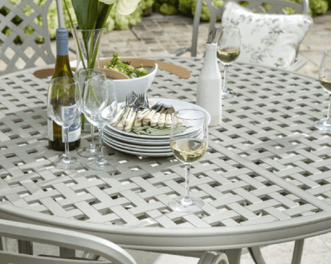 Trowell Garden Centre Hartman Berkeley 6 Seater Round Garden Furniture Set Maize