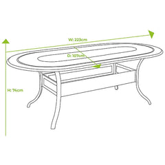 Hartman Garden Furniture Set Hartman Capri 6 Seat Oval Dining Set Antique Grey