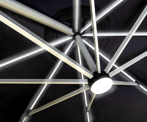 Hartman Garden Parasols Hartman Caribbean Cantilever Parasol w/ Lights 3M