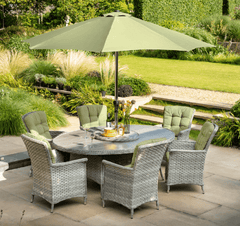 Hartman Garden Furniture Set Hartman Heritage 6 Seater Oval Set Ash/Laurel