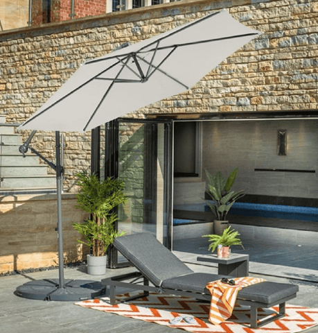 Hartman Garden Parasols Hartman Mediterranean 3m Parasol with Base Natural