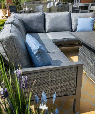 Hartman Garden Furniture Set Hartman Nuance Square Casual Dining Set with Adjustable Table Xerix Grey