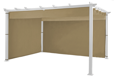 Hartman Garden Pergolas Hartman Roma Pergola 3x4m Caramel Curtain Pack