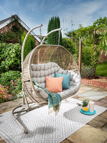 Hartman Garden Hanging Egg Chair Hartman Westbury Double Hanging Chair Beech/Dove