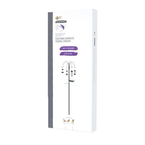 Henry Bell Bird Feeding Stations & Poles Henry Bell Four Arm Complete Wild Bird Feeding Station - includes 4 Feeders, Seed Tray & Bath